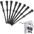 Akasa 60 Gummi Gehäuselüfterhalterungen, Anti Vibration Gummi Befestigung für Gehäuse Lüfter, PC Schrauben Silikon Gummistifte, 60 Stück, 73mm, Schwarz, AK-MX003-BKT60
