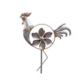 Gartenstecker LANDHAUS Hahn mit Windrad Gartendekoration formano
