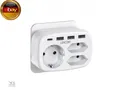 LENCENT USB Steckdose 7 in 1 Mehrfachsteckdose Steckdosenadapter, 3 Fach Doppel