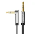 UGREEN Flachwinkelkabel AUX Audiokabel 3,5 mm Miniklinke 0,5 m schwarz Audio-Kabel