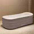 Tubble® Royale Aufblasbare Badewanne Ambient Taupe 255L – Faltbare Badewanne für Erwachsene bis 188cm, Aufbau in 1min, Indoor & Outdoor - Taupe