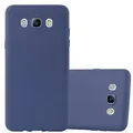 Cadorabo Hülle für Samsung Galaxy J7 2016 Schutzhülle in Blau Handyhülle TPU Silikon Etui Case Cover