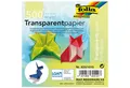 Folia Bastelkartonpapier Transparentpapier Faltblätter 42g/m², 10 x 10 cm, 10 Farben, mehrfarbig (500 Blatt)