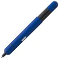 Lamy pico imperialblue Kugelschreiber – Innovativer Pocket Pen Kuli – mit einem Klick in Full-Size – Gehäuse aus Metall & Strichbreite M – inkl. Compactmine M 22 in schwarz