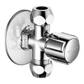 Schell Eckventil COMFORT G 1/2 AGxG 3/8 AG, m 2 Abg., verchromt, 5 Stück
