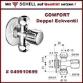 Schell Doppel-Eckventil COMFORT DN 15 - 1/2 mit zwei Abgängen 04 991 06 99
