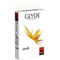 Glyde Ultra Slimfit 10 schmale Kondome mit 49mm Breite (XS), vegane Kondome ohne Casein, zertifiziert mit der Vegan-Blume