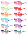 12er Set Gafas de Fiesta Partybrillen | Herzförmige  Bunte Sonnenbrillen | Oh...