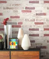 NEWROOM Vliestapete Beige Steinoptik Industrial Backstein Wohnzimmer Küche