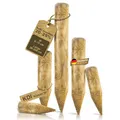 BooGardi Zaunpfosten Holz · 39 Größen · Ø 10 cm Länge: 160 cm · Holzpfahl trocken KDI IV · Holzpfosten rund · Rundholz Baumpfahl Pfosten für Holzzaun, Gartenzaun & Beet