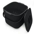 YourCasa Biomülleimer YourCasa® Biomülleimer Küche - Komposteimer für alltäglichen Biomüll, Mit Sieb, Spülmaschinenfest schwarz 7 l