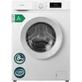 homeX Waschmaschine 8kg, Frontlader - 1.200 U/Min, AquaStop, Inverter Motor, 14 Programme, leise 74 dB, weiß, WF812K1A-W