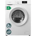 homeX Waschmaschine 8kg, Frontlader - 1.200 U/Min, Energieklasse A, AquaStop, Inverter Motor, 14 Programme, leise 74 dB, Startzeitvorwahl, Temperatur bis zu 90°C, Washing Machine, weiß, WF812K1A-W