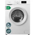 homeX Waschmaschine 8kg Frontlader 1.200 U/Min AquaStop Inverter Motor weiß