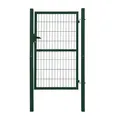 V2Aox Gartentor Tor für Gartenzaun Zaun 160 cm hoch Gartentür aus Metall für Stabmattenzaun Abschließbar inkl. Pfosten Grün