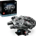 LEGO Star Wars Millennium Falcon, 25. Jahrestag Set für Erwachsene, Sammlerstück aus "Eine neue Hoffnung", Raumschiff Modellbausatz, Haus oder Büro Deko, Geburtstagsgeschenke für Männer, Frauen 75375
