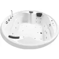 Basera® Indoor Podest-Whirlpool Badewanne XXL Gomera Rund Classic 182 x 182 cm