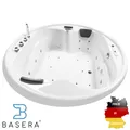 Basera® CLASSIC Indoor Podest-Whirlpool Badewanne XXL Gomera Rund 182 x 182 c...