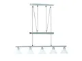 Trio Jojo-Balkenpendel, E14, L.: 102cm, Nickel matt, Glas opal mattweiß
