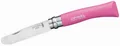 Opinel No 07, Kindermesser, rostfrei, Buchenholz pink