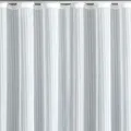 Gardine Weiß, Universsalband in der Größe ( 270cm  x 175cm ) - ( (B x L )  , Halbtransparent, Kräuselband, Vorhang, Linien-Optik - Weiß