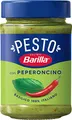 Barilla Pesto Basilico e Peperoncino 1x195g | Glutenfreie Italienische Pasta-Sauce mit Basilikum und Chilischoten, Nudel-Soße, grünes Pesto