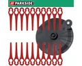 Parkside Motorsensenmesser für Akku Rasentrimmer PRTA 20-Li A1 (Kunststoffmesser (20er Pack) inkl. Schneidscheibe)