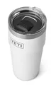 YETI Rambler Thermobecher 20 oz (591 ml) Weiss – Kaffeebecher To Go, Thermotasse mit abnehmbarem MagSlider–Deckel, Isolierbecher aus Edelstahl