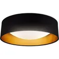 Deckenlampe Ø40 cm - 18W, 2200lm, LED, neutralweiß, schwarz-gold - Schwarz/Gold