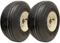 15x6.00-6 Multi Rib Lawnmower Wheels 6ply P508 Rim &amp; Cap 25mm Bearing (Set o