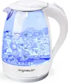 Aigostar Elektrischer Wasserkocher mit LED-Beleuchtung, 2200 Watt, 1,7 Liter, kochtrocknender Schutz, BPA-frei, weiß