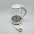 Aigostar Glas Elektrischer Wasserkocher Weiß 1,7 Liter - Schnell Kochendes Glasw
