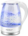 Aigostar Eve Wasserkocher Glas 1,7L LED Weiß 2200W Kalkfilter Abschaltautomatik