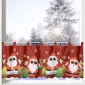 Scheibengardine Weihnachten Deko Gardine Santa Rock n Roll Fensterdeko Typ651