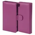 Cadorabo Hülle für Sony Xperia Z5 PREMIUM in Lila Backcover Handy Schutz Hülle Book Case Booklet Kartenfächer