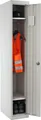 Spind Boston T163, Garderobenschrank Kleiderspind Umkleideschrank, Metall 180x30x50cm nach ASR A4.1 grau