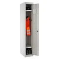 Mendler Spind Boston T163, Garderobenschrank Kleiderspind Umkleideschrank, Metall 180x30x50cm nach ASR A4.1 - grau