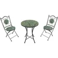AXI Amélie Bistroset 3-teilig mit Mosaik Design Blätter in Grün | Bistrotisch mit 2 Stühlen | Bistro Gartenmöbel Set für Garten / Balkon / Te... - Braun
