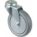 Bs-r Lenkrolle 100 Mm, Gummirad Grau, Kugellager, Rückenloch, Tragkr. 70kg