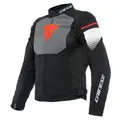 Dainese - Air Fast Tex Jacket, Sommer Motorradjacke, Quickdry Gewebe, Weiche Schulter Und Ellbogenprotektoren, Motorradjacke Für Herren, Schwarz/Grau/Weiß, 50