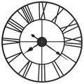 Wanduhr Vintage Quarzwerk Metall 80 cm XXL Analog Uhr Wohnzimmer Uhr vidaXL