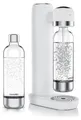 Arendo Wassersprudler, Soda Maker, inkl. 2x 1L PET-Flasche, BPA-frei, fein dosierbar, kompatibel mit 60l CO2-Zylindern, SodaStream Easy/Cool, PET/ABS, weiß