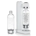 Arendo Wassersprudler Soda Maker weiß + 2 x 1000 ml BPA-Freie Wasserflaschen