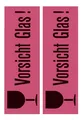 Hinweisetikett Vorsicht Glas 39x118 mm