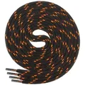 Di Ficchiano Schnürsenkel runde SCHNÜRSENKEL ø 4,5 mm für Trekkingschuhe und Arbeitsschuhe - orange|schwarz 190 cm / Durchmesser 4,5mm