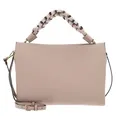Coccinelle Leder Umhängetasche Schultertasche Boheme Grana Double Crossbody Double Grainy Leather Rosette/Warm Taupe beige