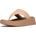 Fitflop F-Mode Leather Flatform Toe-Post Sandals Sandale beige|braun 38 EU