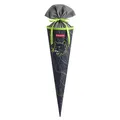 Step by Step Schultüte „Danger Cat Chiko“, grau-grün, passend zum Schulranzen, aus recycelten PET-Flaschen, Verschluss aus Stoff,5 l Füllvolumen, 70 cm Höhe