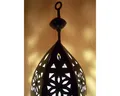 Marrakesch Orient & Mediterran Interior Kerzenlaterne Marokkanische Laterne Sliman Rost 30cm (1 St), Handarbeit