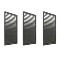 B-Ware 3er-Set Aluminium Schiebetür für Pergola MCW-L46, 206x272cm, anthrazit